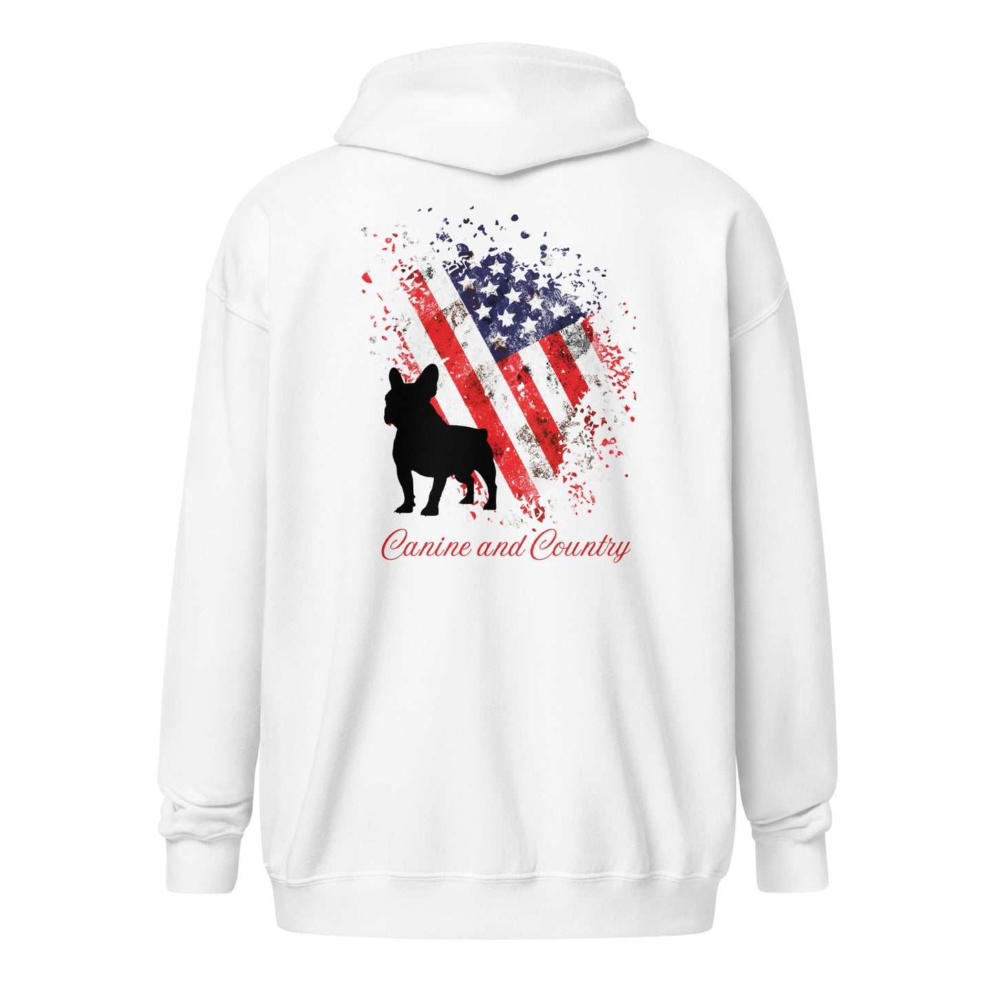 Frenchie Canine and Country Unisex heavy blend zip hoodie