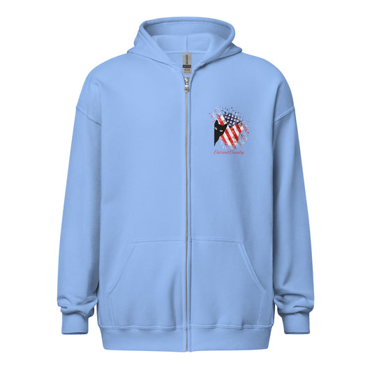 Cat and Country Unisex heavy blend zip hoodie