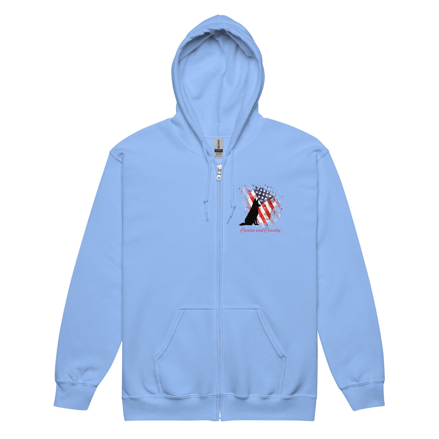 German Shepherd Canine and Country Unisex heavy blend zip hoodie