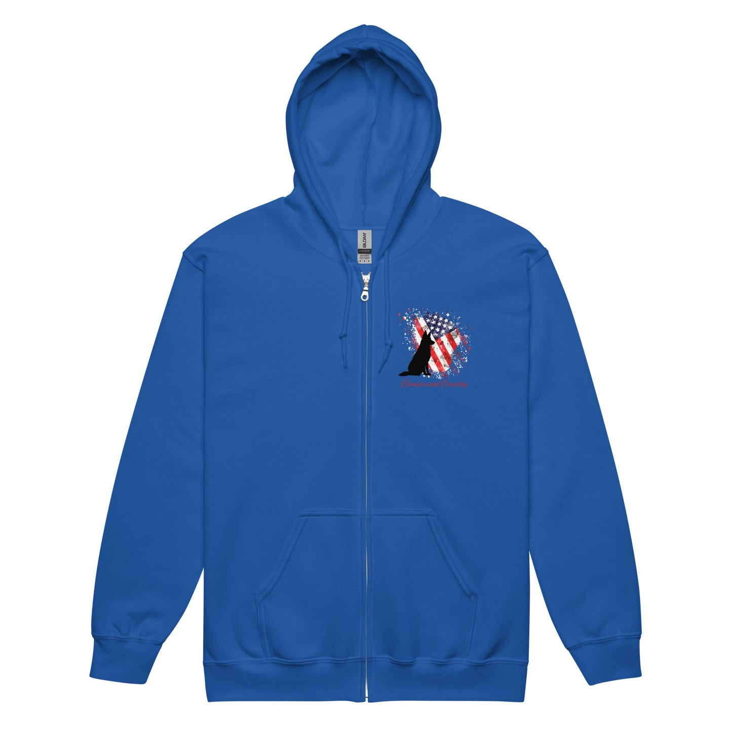 German Shepherd Canine and Country Unisex heavy blend zip hoodie