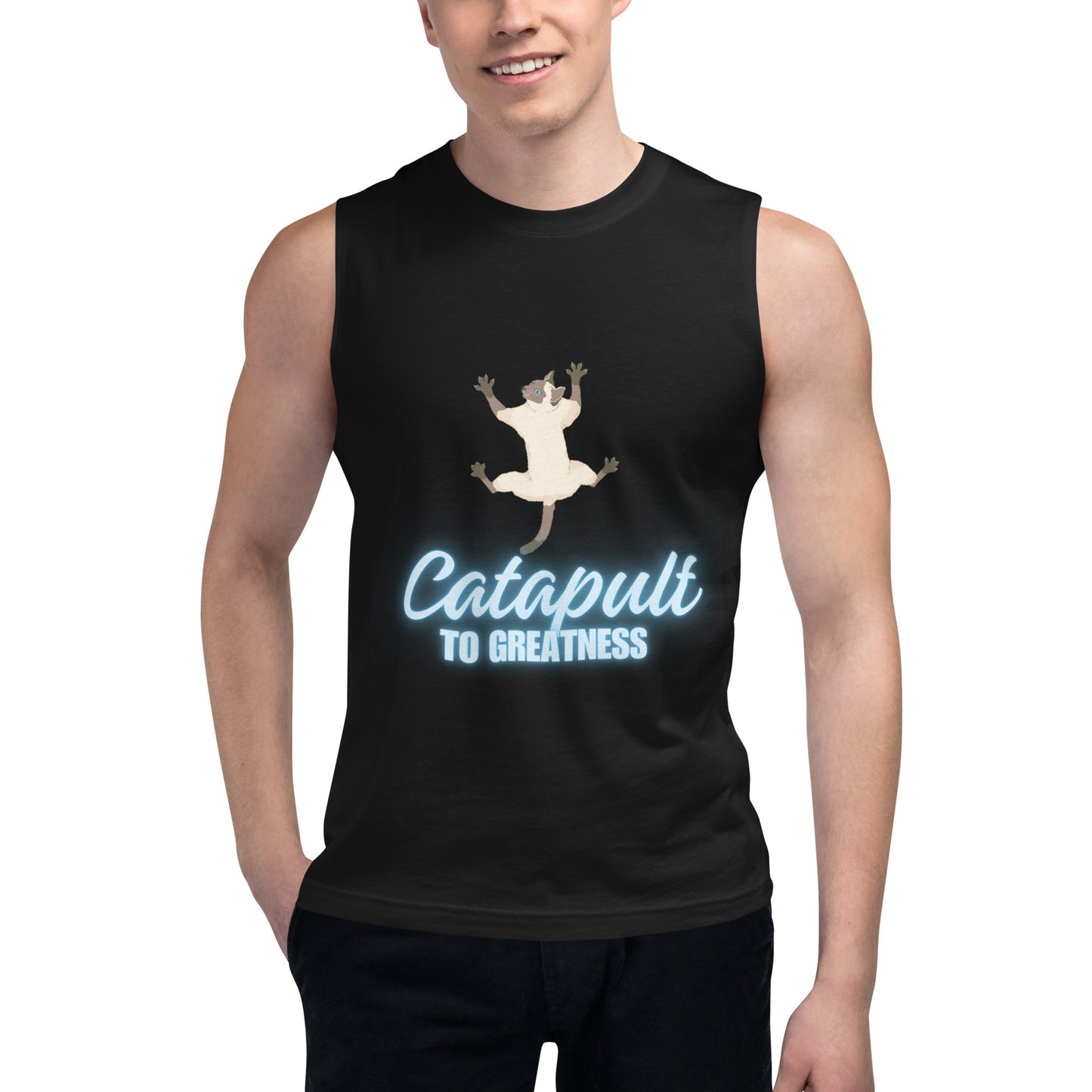 CATapult to Greatness Men's Muscle Shirt