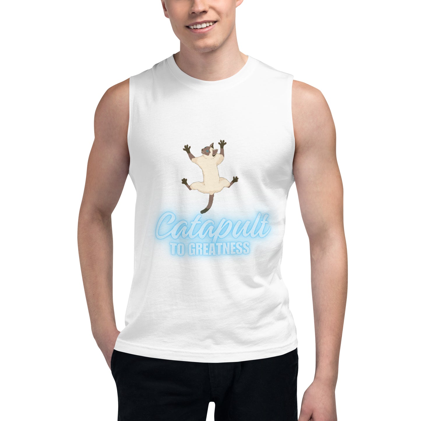 CATapult to Greatness Men's Muscle Shirt