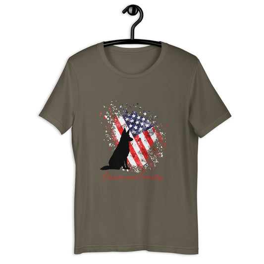 German Shepherd Canine and Country Classic Unisex t-shirt