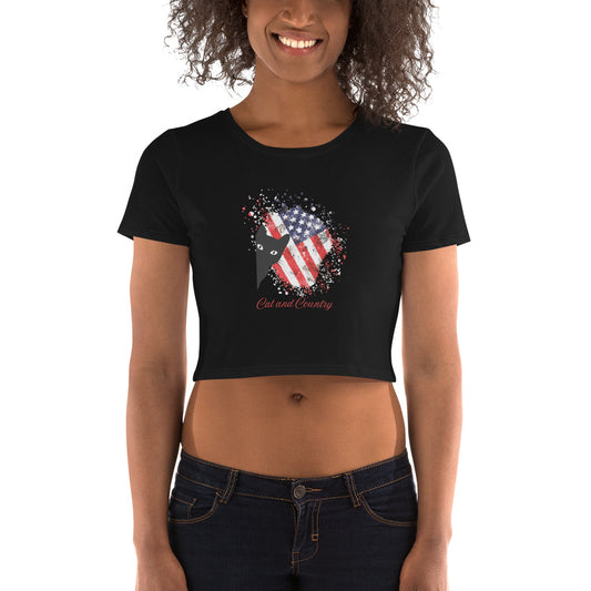 Cat and Country Women’s Crop Tee