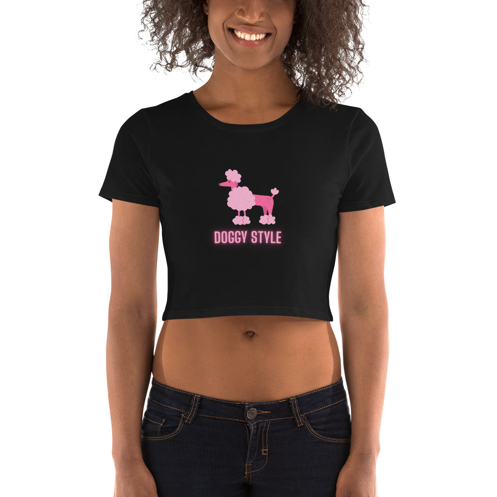 Poodle Doggy Style Women’s Crop Tee