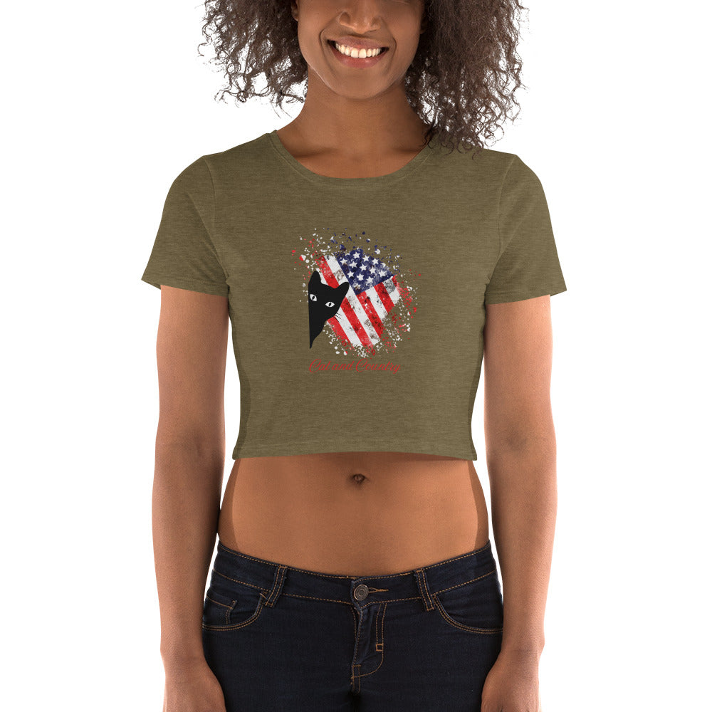 Cat and Country Women’s Crop Tee