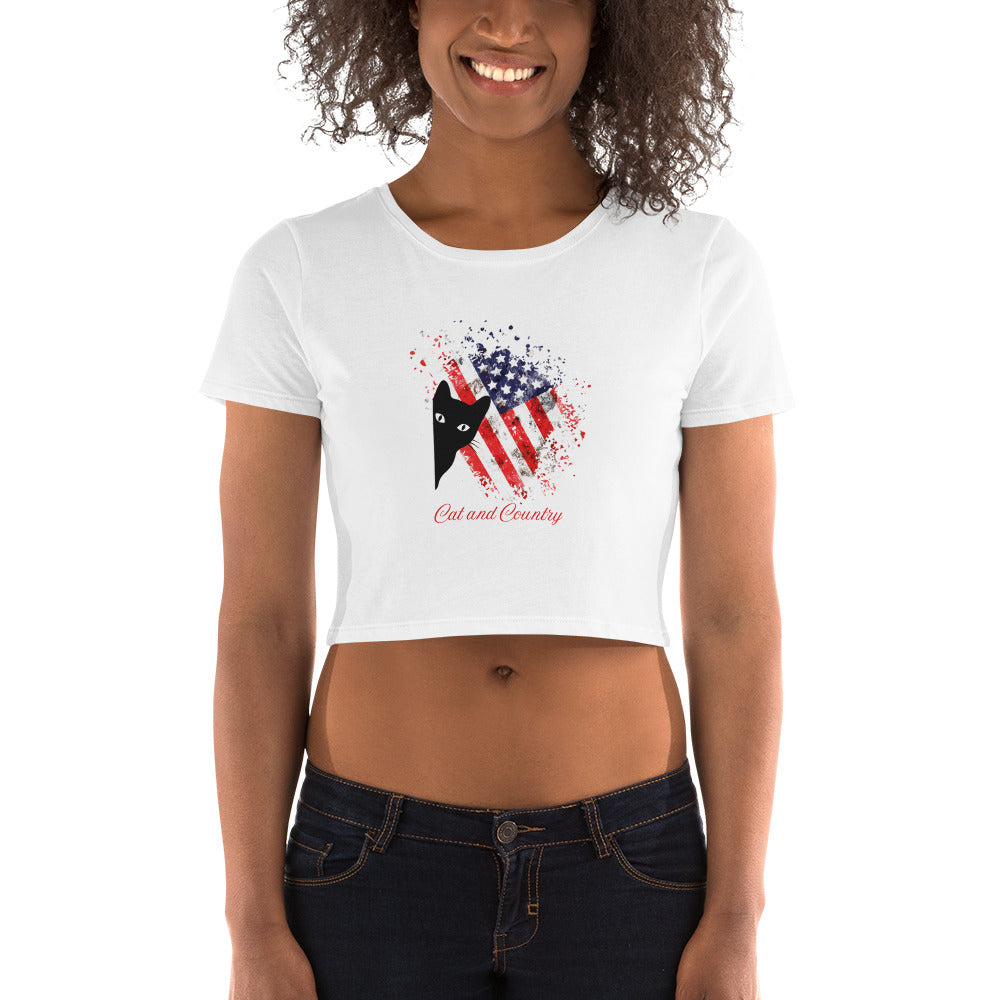 Cat and Country Women’s Crop Tee