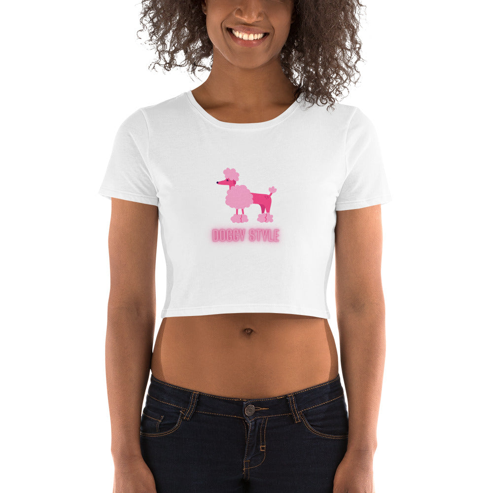 Poodle Doggy Style Women’s Crop Tee