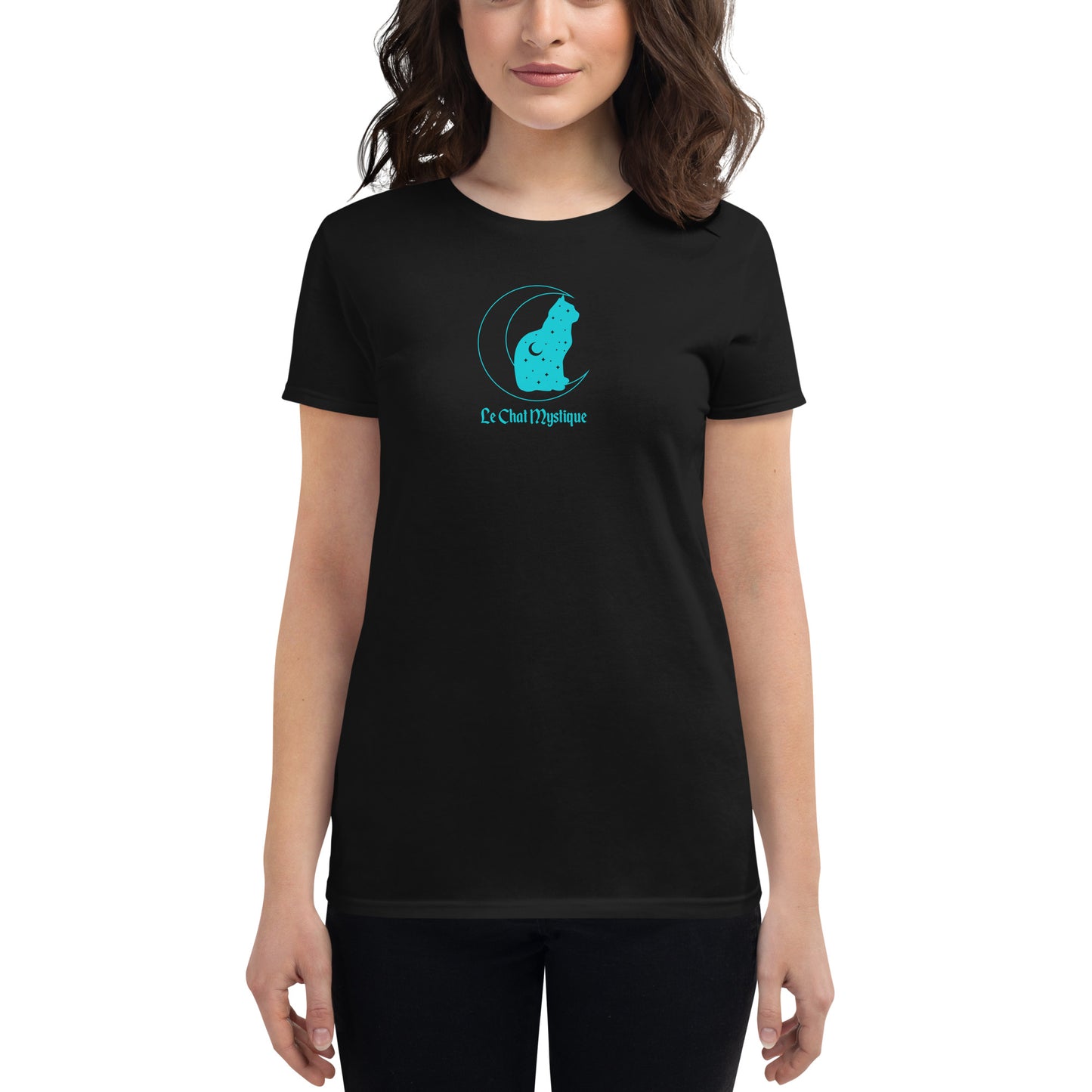 Turquoise Le Chat Mystique Women's short sleeve t-shirt