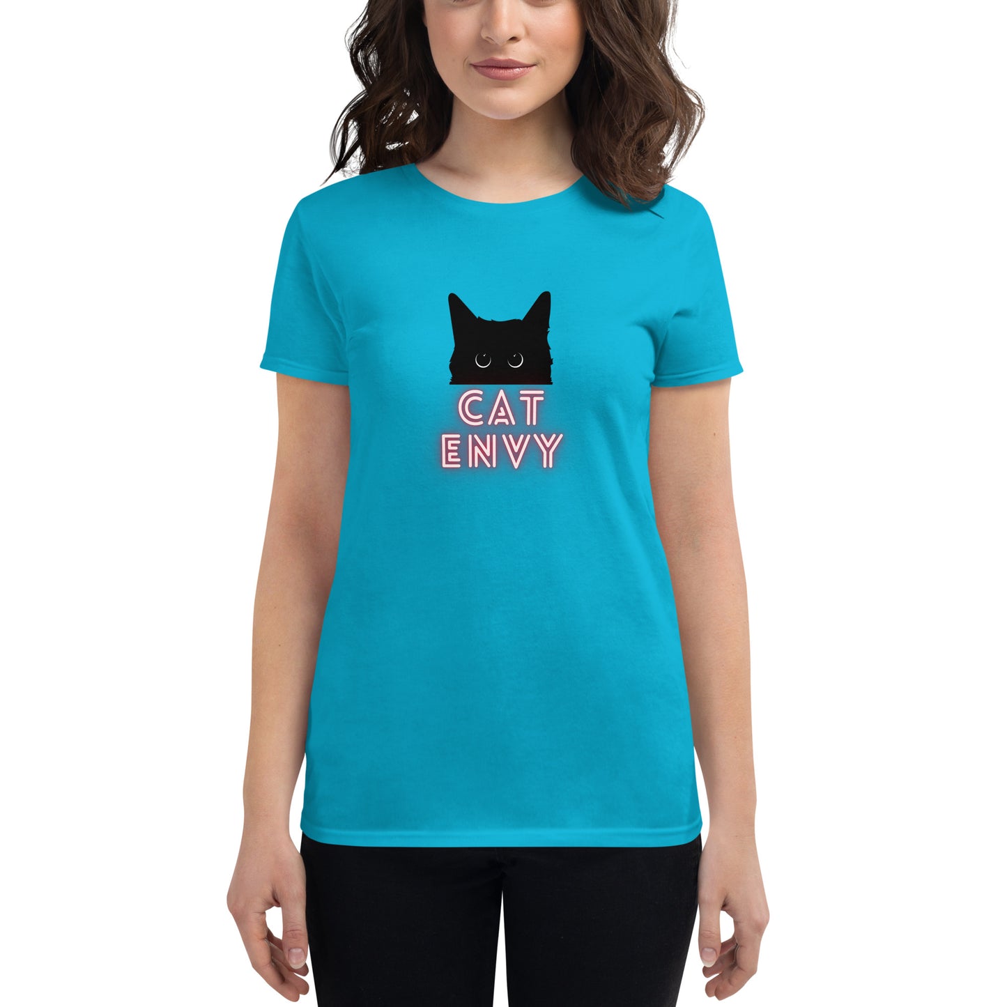 Cat Envy Fitted Women's short sleeve t-shirt