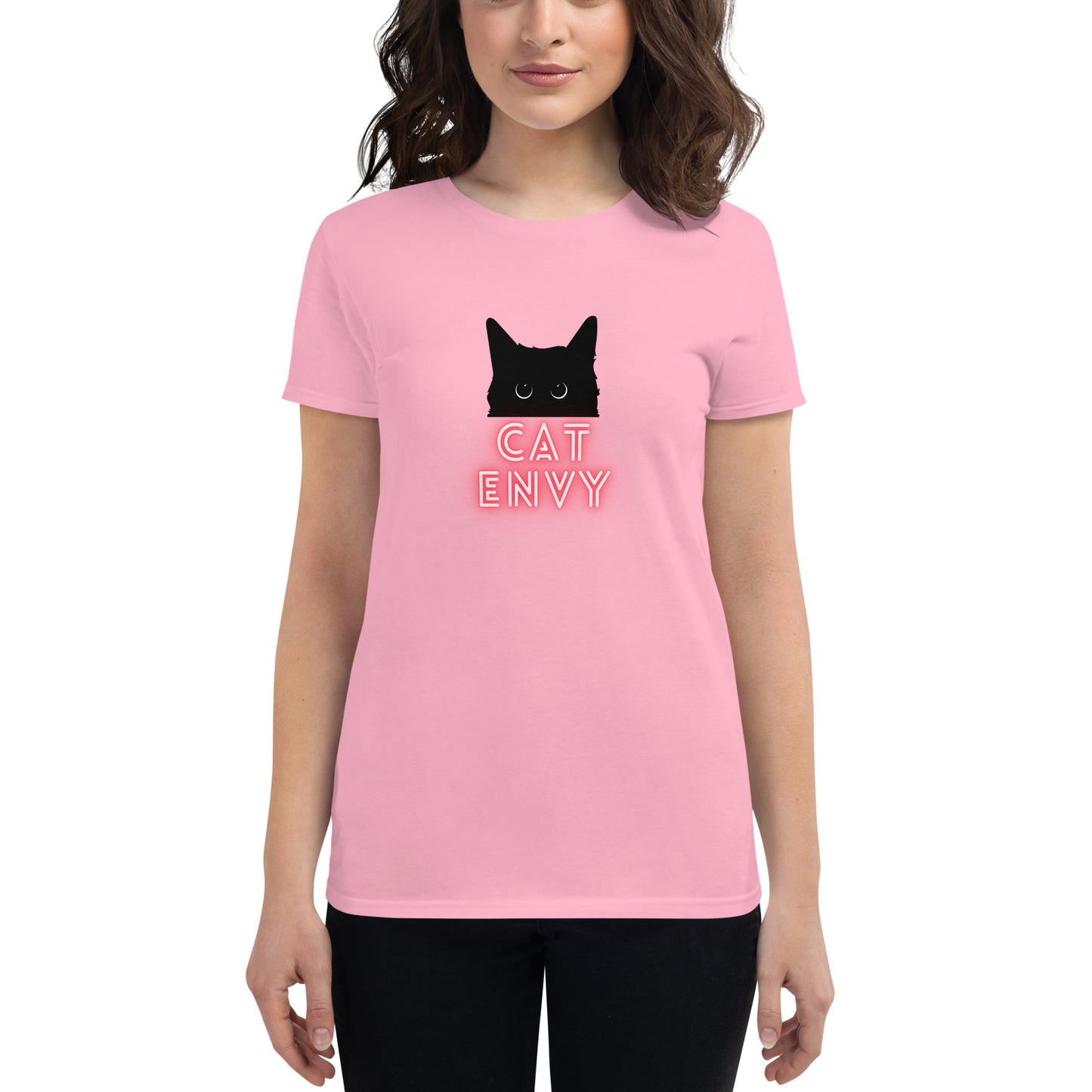 Cat Envy Fitted Women's short sleeve t-shirt