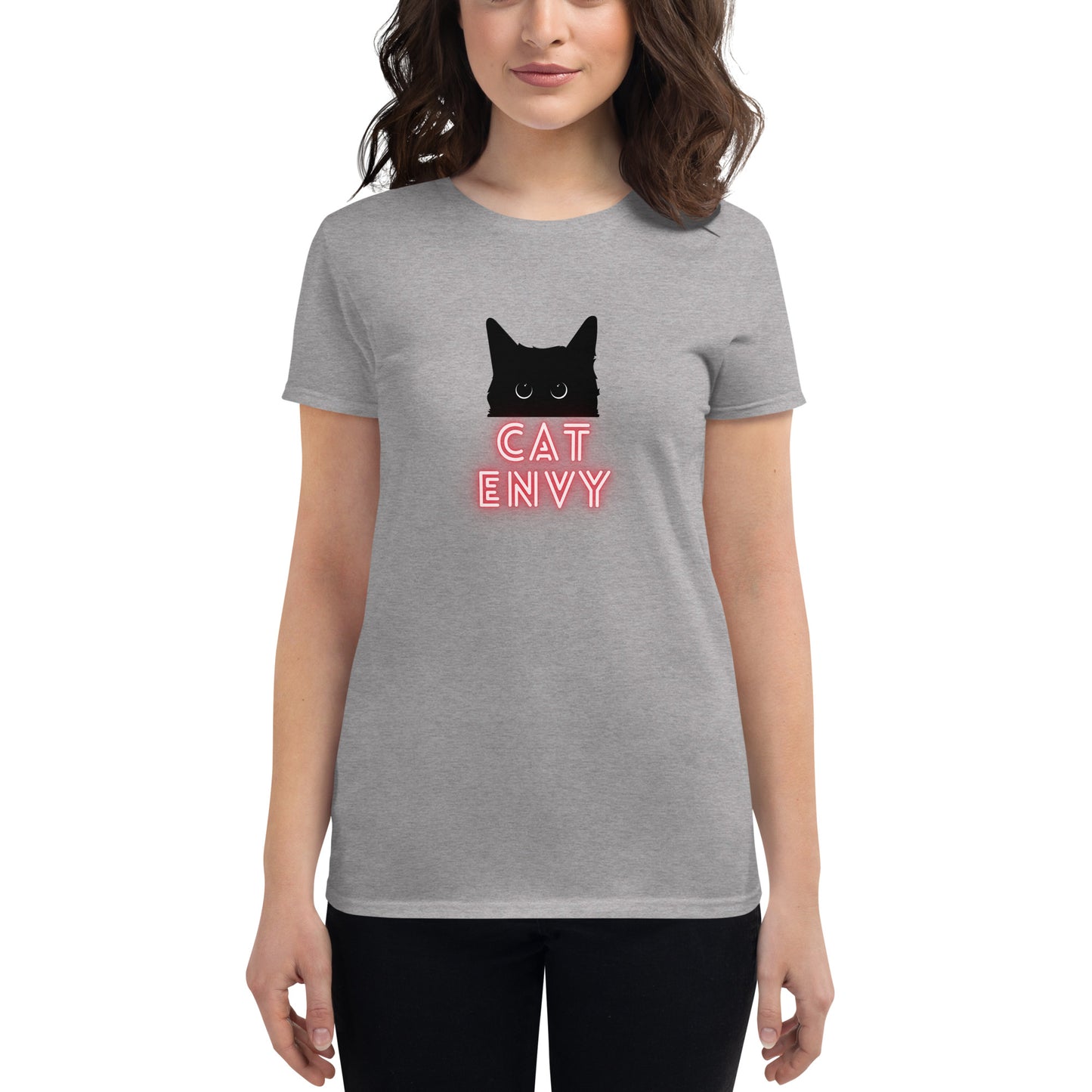 Cat Envy Fitted Women's short sleeve t-shirt