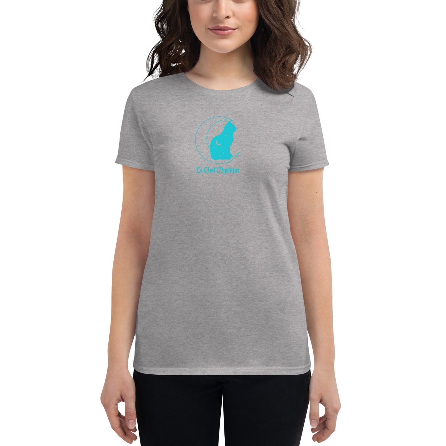 Turquoise Le Chat Mystique Women's short sleeve t-shirt