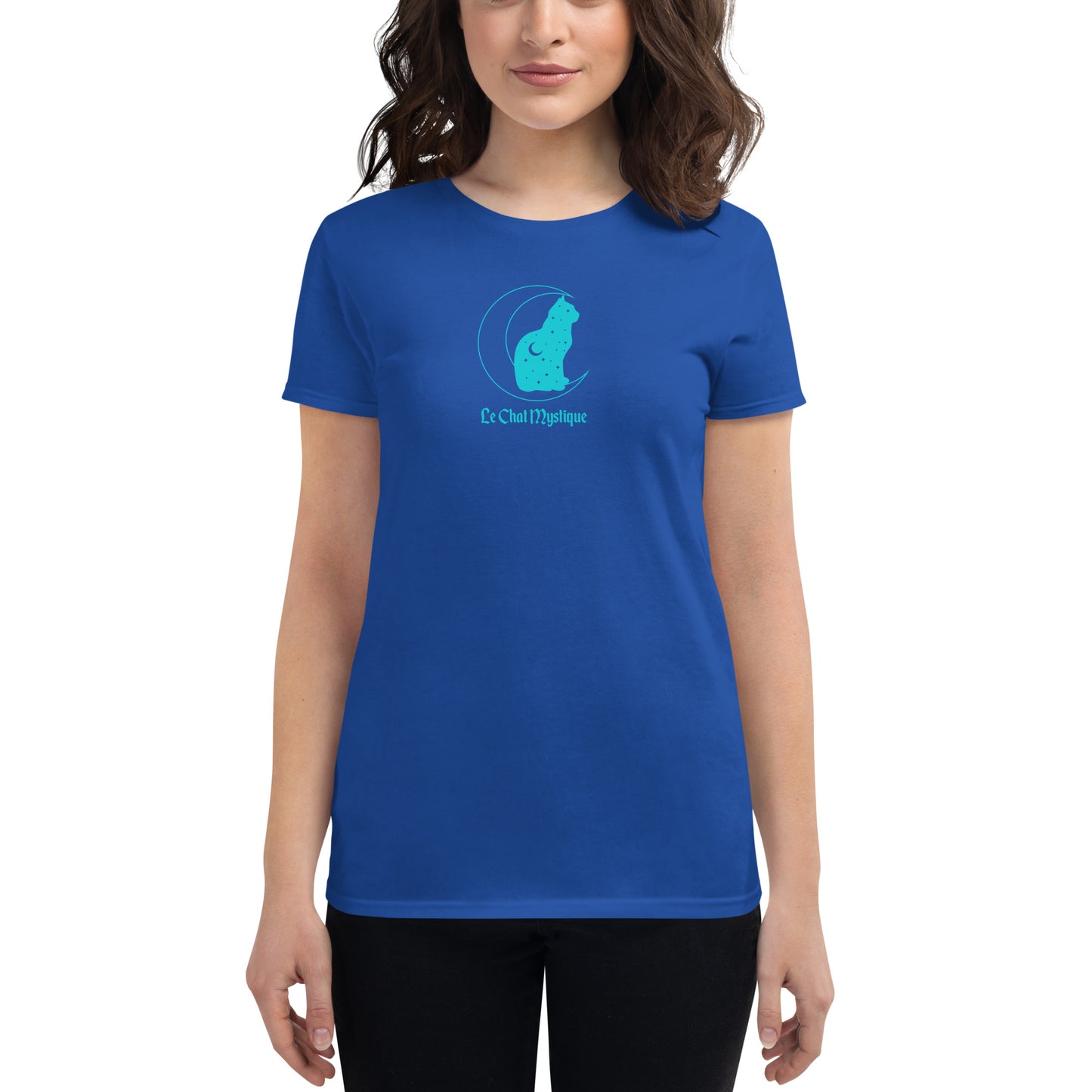 Turquoise Le Chat Mystique Women's short sleeve t-shirt