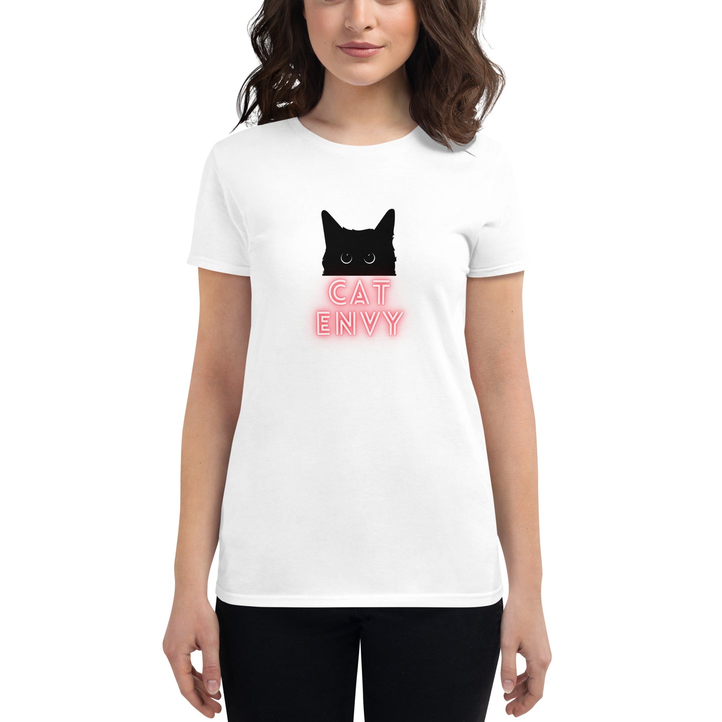 Cat Envy Fitted Women's short sleeve t-shirt