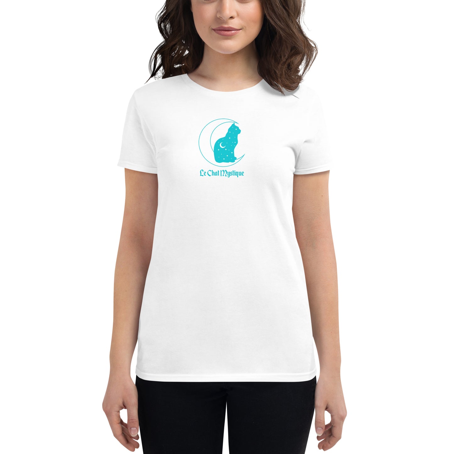 Turquoise Le Chat Mystique Women's short sleeve t-shirt